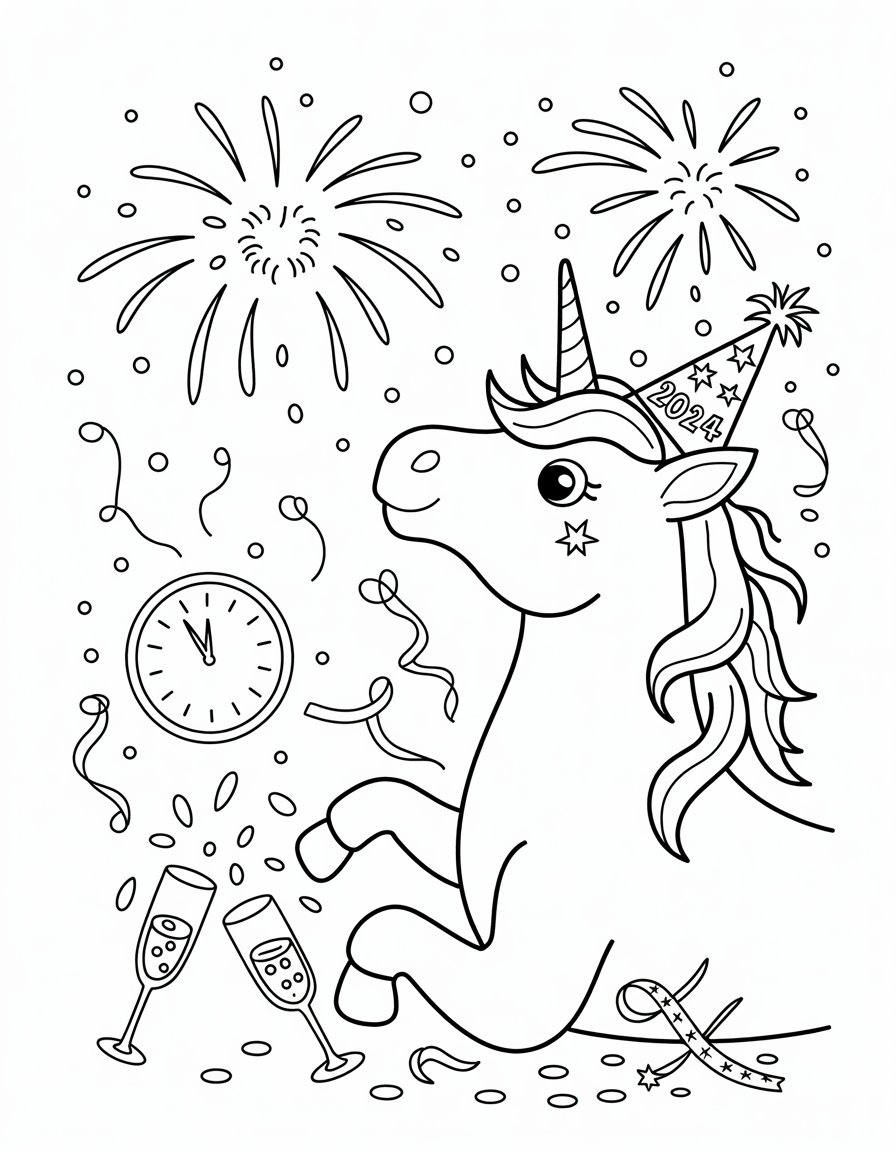 New Year's Eve Unicorn